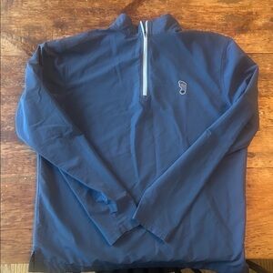 Peter Millar Crown Sport 1/4-Zip Pullover Men's XL Carolina Blue Nylon